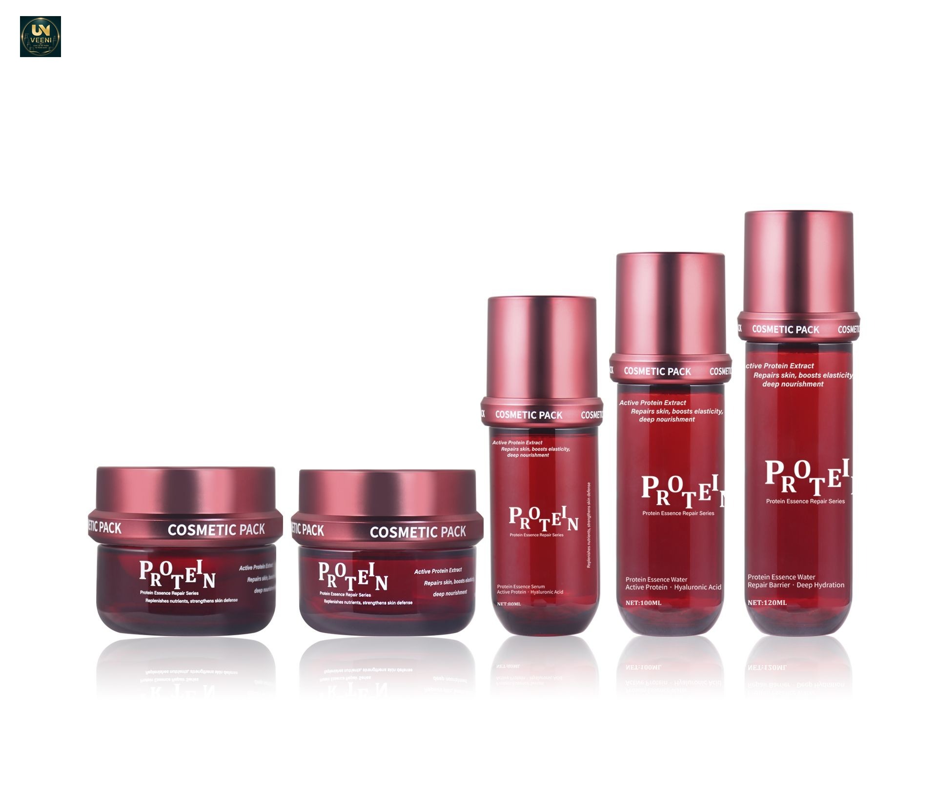 KY306 - Bộ chai lọ dưỡng da PET mờ trong suốt, đủ dung tích cho kem và serum