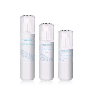 KY307 - Bộ chai lotion PET nắp đứng trắng mờ, dùng cho tinh chất dưỡng chống lão hóa