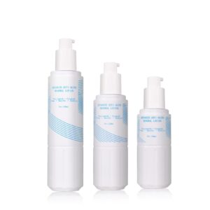 KY307 - Bộ chai lotion PET nắp đứng trắng mờ, dùng cho tinh chất dưỡng chống lão hóa