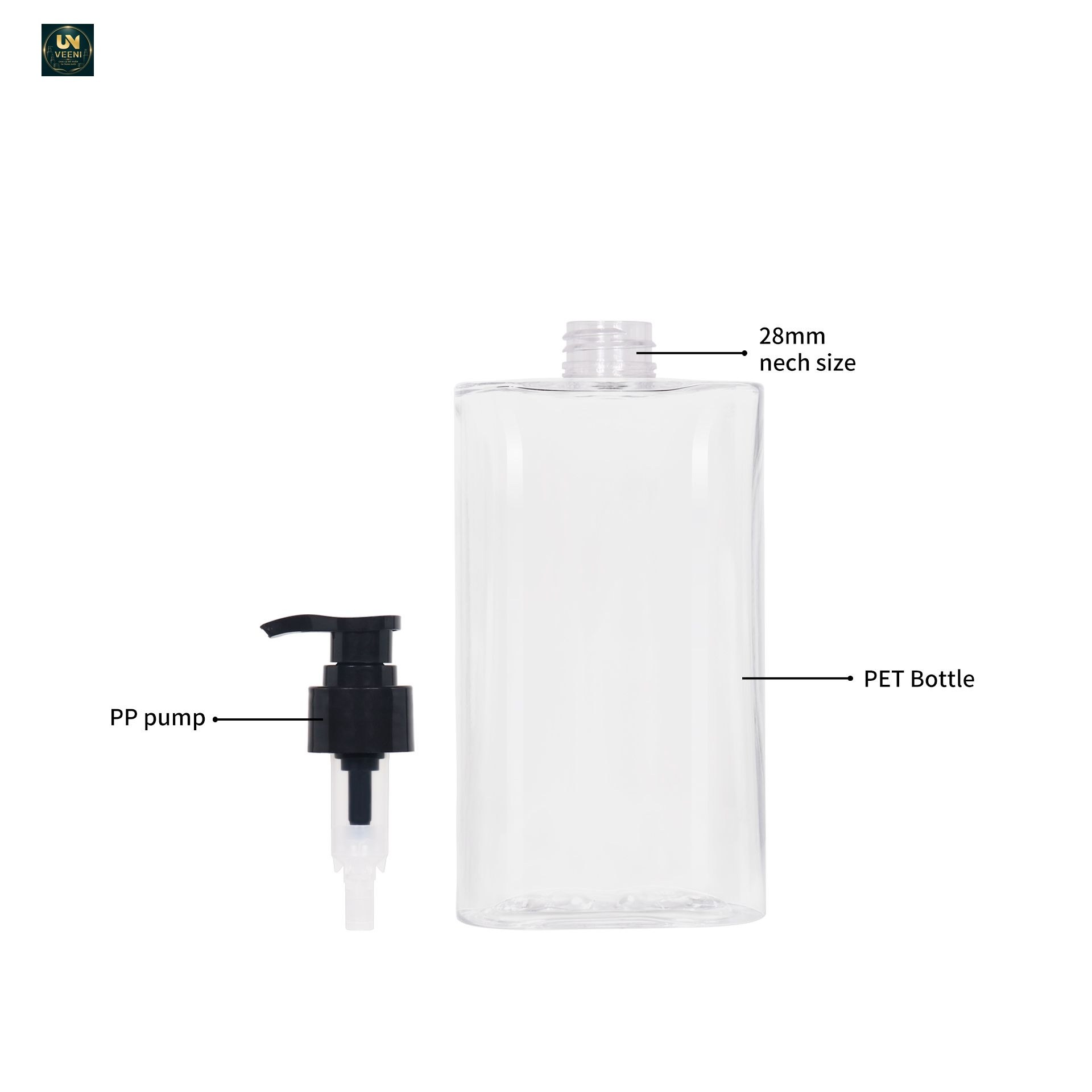 KY735-737 - Chai Bơm Nhựa PET Trong Suốt Tái Nạp, Chống Rò Rỉ Cho Mỹ Phẩm