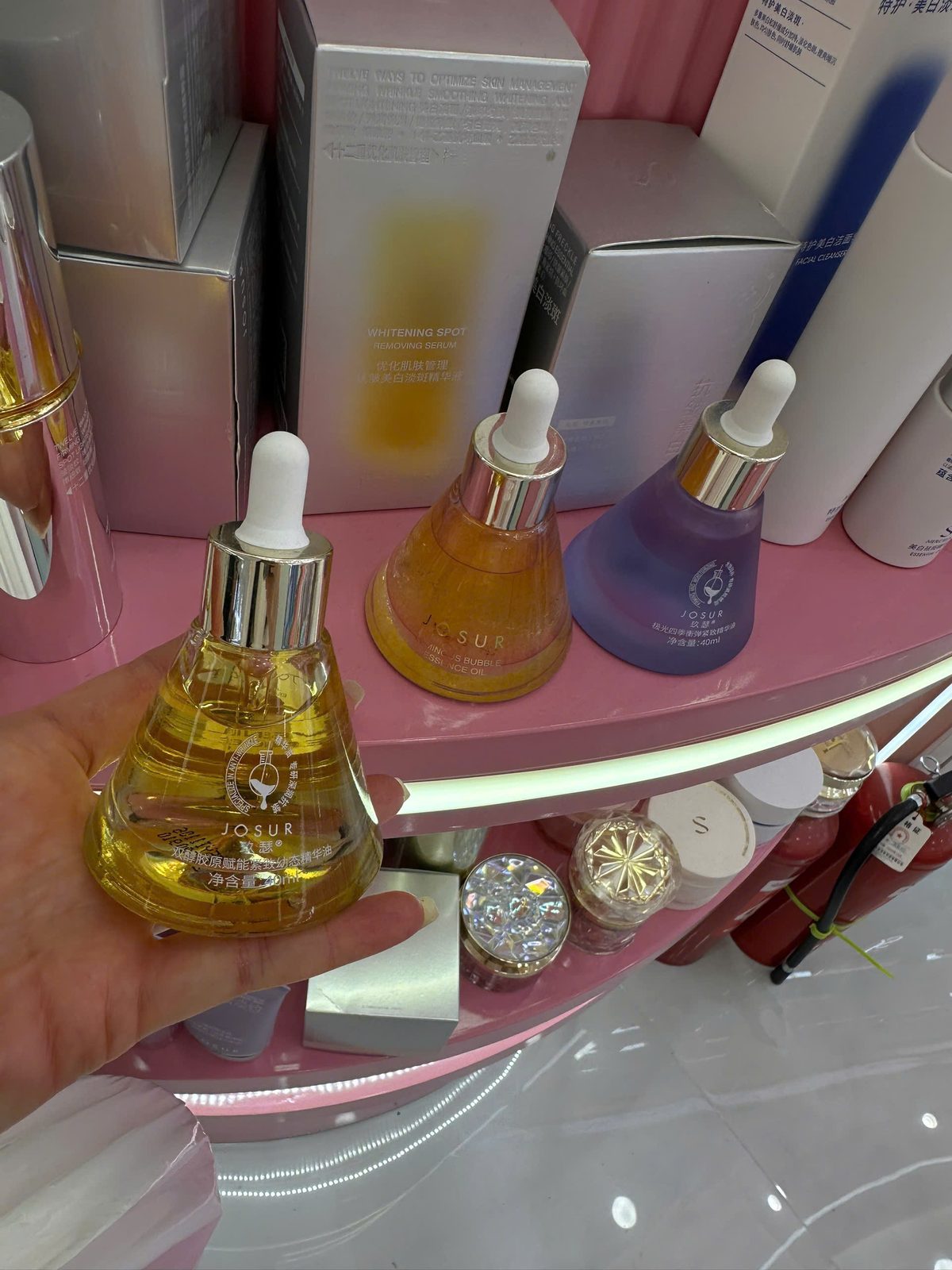 Chai serum dropper thủy tinh trưng bày