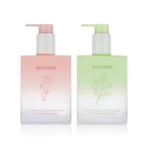 Chai Nhựa PETG Vuông 200ml Màu Gradient Hồng - Xanh - KY108
