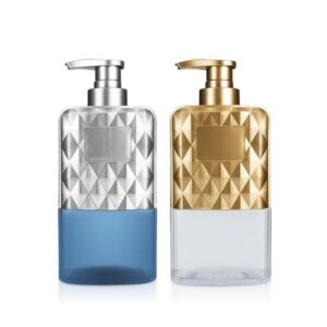 Chai Nhựa PET Cao Cấp Đựng Dầu Gội 500ml Mạ UV Bạc/Vàng Sang Trọng - KY104