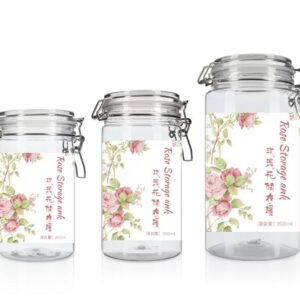 KY006PC - Hũ Nhựa PET Miệng Rộng 500-1500ml Đựng Hoa Khô, Trà, Mật Ong