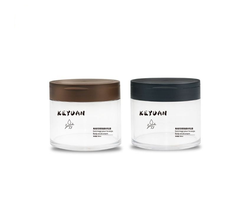 KY300WM - Hũ Nhựa PET Miệng Rộng 300ml Đựng Kem Tẩy Tế Bào Chết