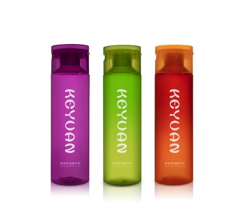 KY027 - Chai Nhựa PET Đựng Dầu Gội 250ml Nắp Bật Đa Màu, Bề Mặt Mờ