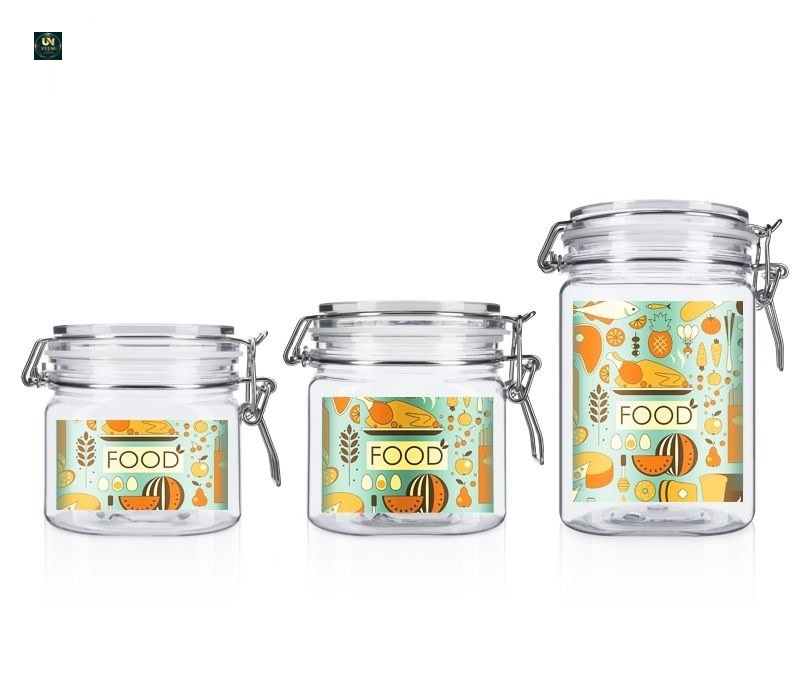 KY007PC - Hũ Nhựa PET Dung Tích Lớn Đựng Bảo Quản Thực Phẩm 500-1500ml