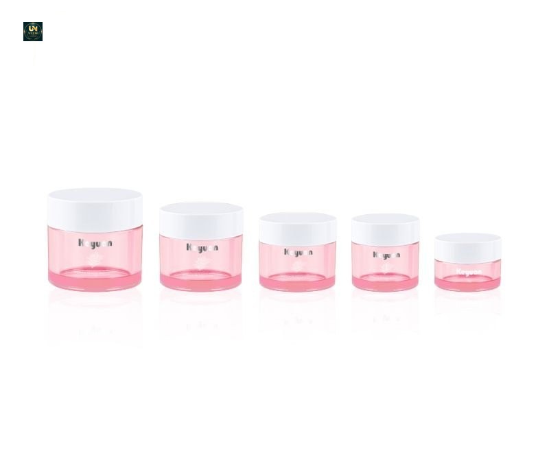 KY052-4PJ - Hũ Kem Nhựa Mini Màu Hồng Đa Dung Tích (5-30ml)