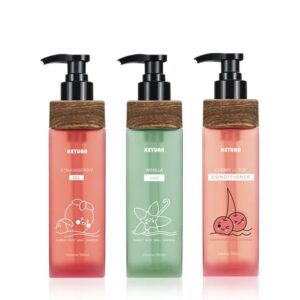 Chai Nhựa PET Bơm Lotion 350ml Dáng Vuông, Cổ Viền Vân Gỗ - KY021