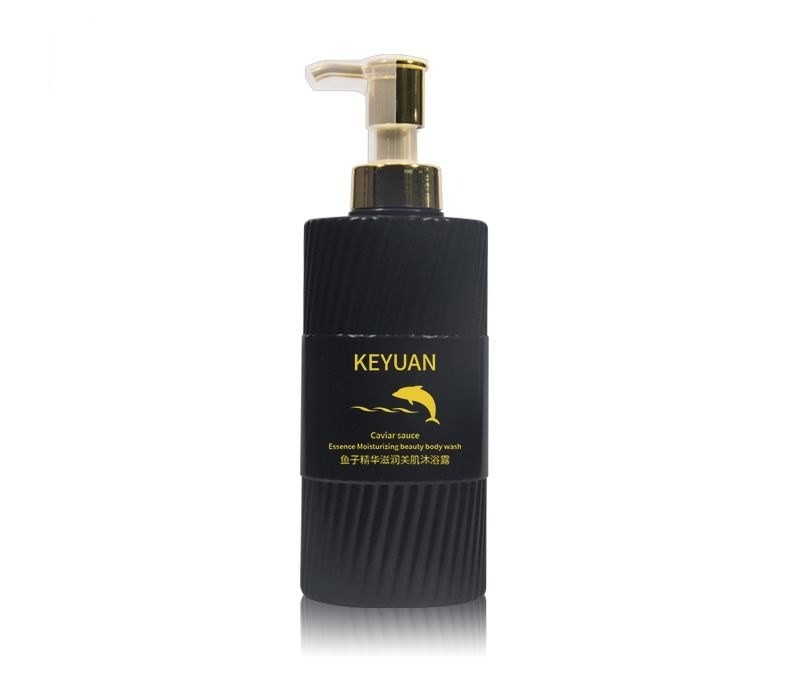 KY186 - Chai nhựa PET vai bẹt 550ml cao cấp với vòi bơm lotion màu vàng