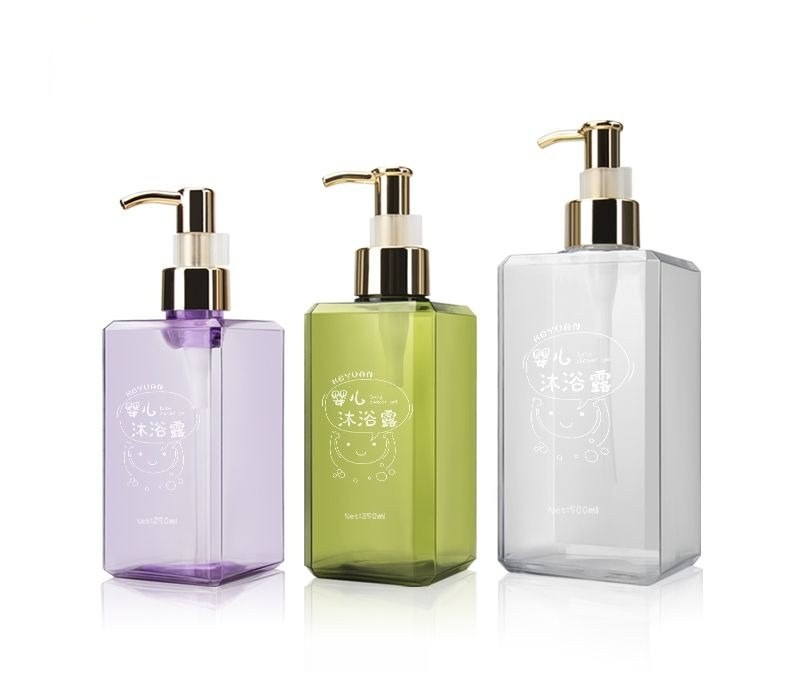 KY005 - Chai Nhựa PETG Vòi Bơm Đựng Sữa Tắm, Nước Rửa Tay Cao Cấp Mạ UV Vàng