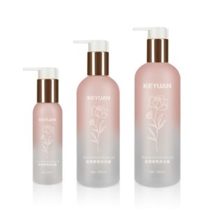 Chai Nhựa PET Sữa Tắm Màu Hồng Gradient, Nắp Bơm Đặc Biệt Hiệu Ứng UV - KY099