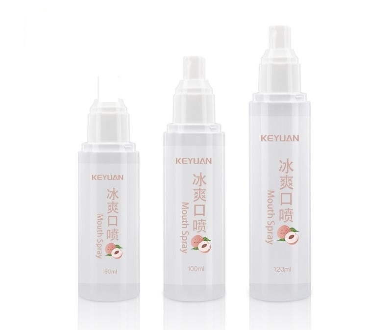 Chai xịt nắp nghiêng dung dịch súc miệng/toner, nhựa PET, 100-150ml - KY064