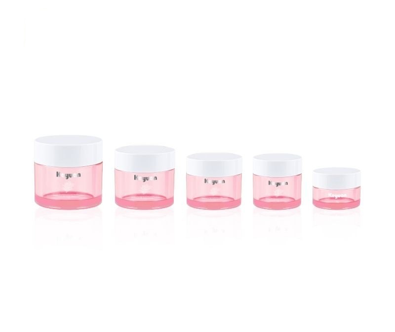 KY052-4 - Hũ Nhựa PET Mini Màu Hồng Nắp Trắng Đựng Kem Dưỡng Mặt, Mặt, Body