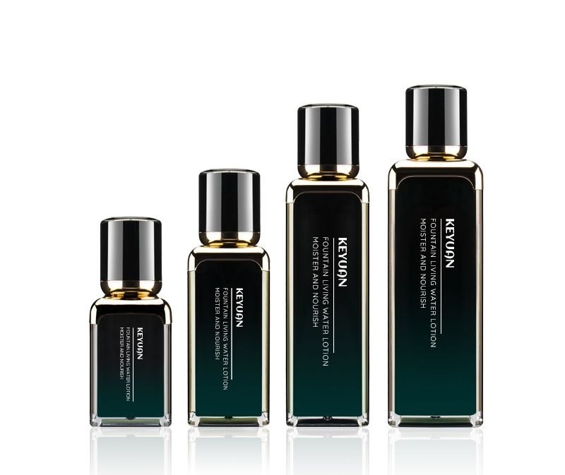KY007AB - Chai Vuông Acrylic Cao Cấp Vai Mạ Vàng
