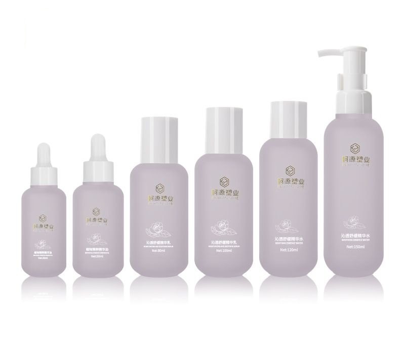 KY201-5 - Bộ chai nhựa PETG tím sang trọng đựng toner/lotion dưỡng da
