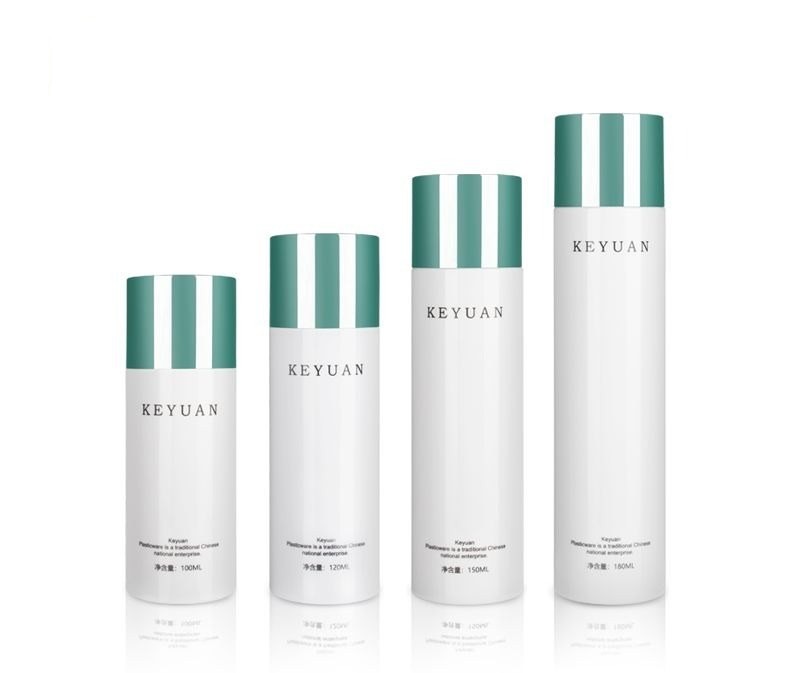 KY040 - Chai Toner Nhựa PET Trắng Nắp Vặn Xanh UV Cao Cấp
