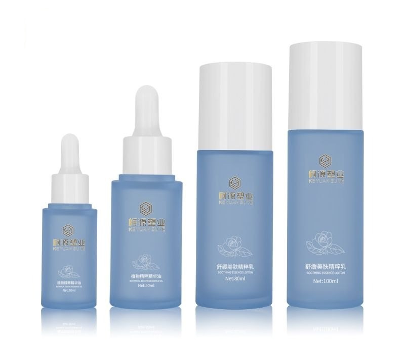 Chai nhựa PETG mờ xanh dương đựng mỹ phẩm 30-100ml - KY201-2