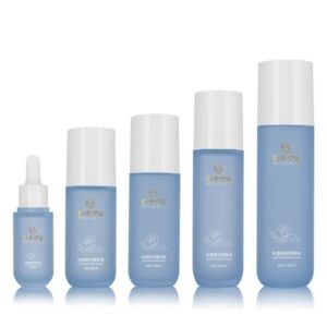 KY201-1 - Chai Dưỡng Da PETG Xanh Mờ Cao Cấp, Vai Bằng Đáy Tròn 30-150ml