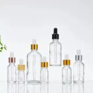 Bộ lọ chiết serum thủy tinh trong nắp nhỏ giọt nhiều dung tích