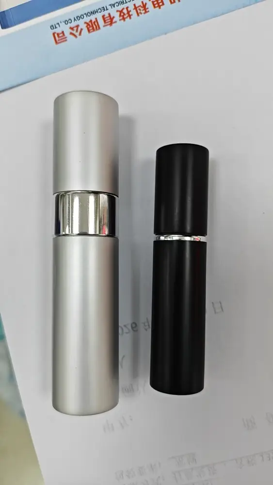 Chai chiết nước hoa atomizer vỏ nhôm bạc và đen